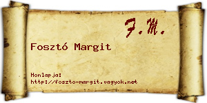 Fosztó Margit névjegykártya