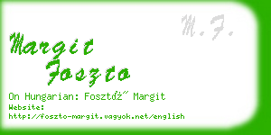 margit foszto business card